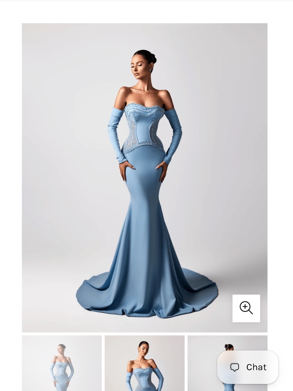 TABJA AZURE BLUE DRESS EVENING GOWN